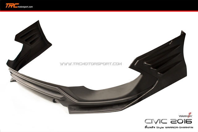 ชุดสเกิร์ตรอบคัน CIVIC 2016 4D Style WARRIOR-SHARKFIN พลาสติก PP งานนำเข้า