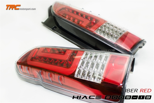 ไฟท้าย HIACE 2005-2010 FIBER LIGHTBAR LED RED Style JP